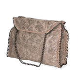 Willelmina Borsa a spalla da donna 100% PU Leather N-9606-TAUPE Gave Lux