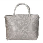 Enza Borsa a mano da donna Vera pelle 8007023FBG-020 GRIGIO CHIARO Gave Lux