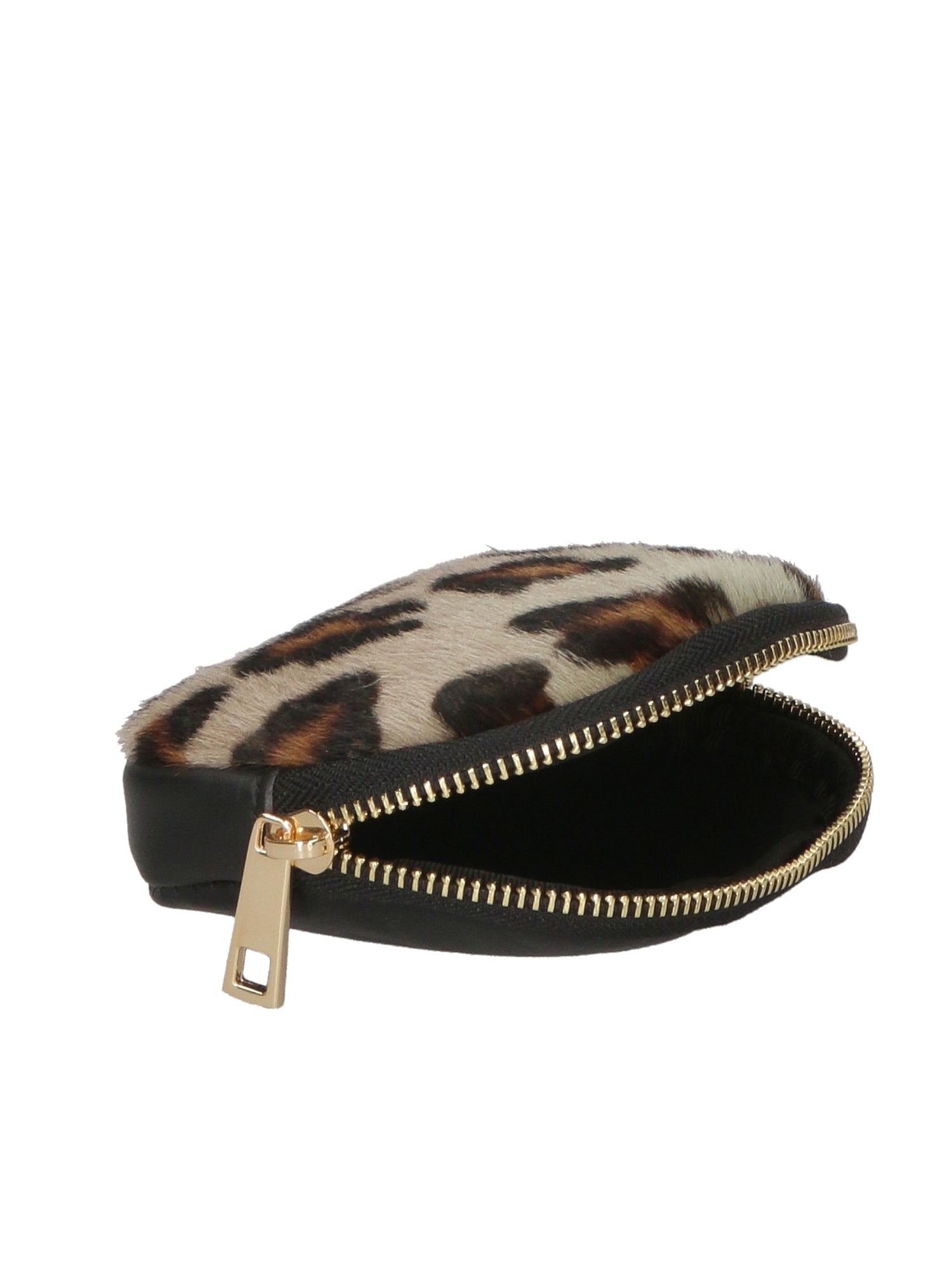 Rachele Pochette donna vera pelle Zip 02535-LEOPARDO TAUPE Gave Lux