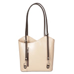 Fabiola Borsa a spalla da donna 100% pelle 9039-TAUPE TMORO Gave Lux