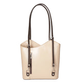 Fabiola Borsa a spalla da donna 100% pelle 9039-TAUPE TMORO Gave Lux