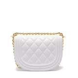 Borsa a mano da donna 100% PVC FLAT ZOE-OFF BLANC + LIGHT GOLD Marc Ellis