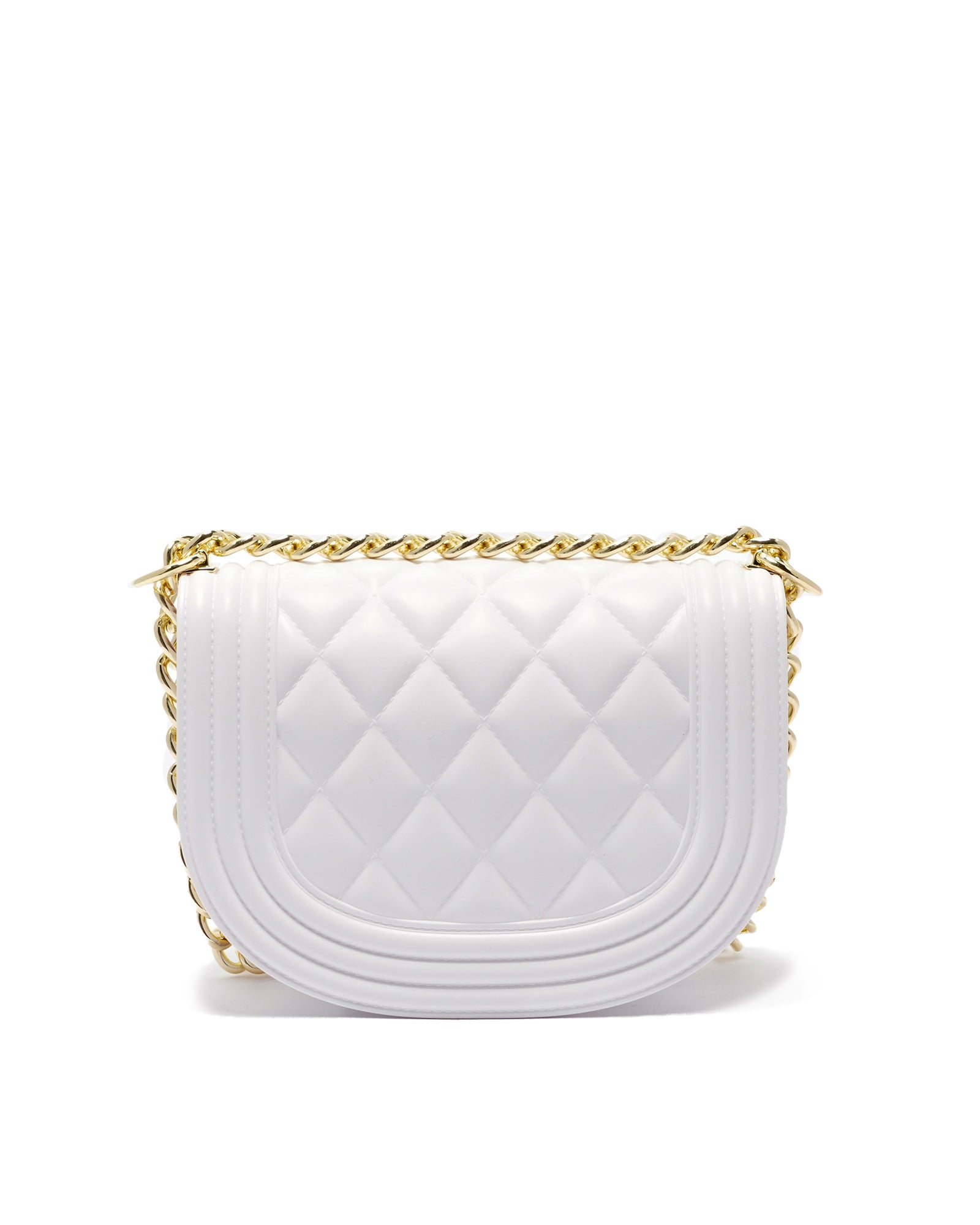 Borsa a mano da donna 100% PVC FLAT ZOE-OFF BLANC + LIGHT GOLD Marc Ellis
