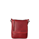 Borsa a tracolla da uomo Vera pelle HIL-3069S-ROSSO Hill Burry