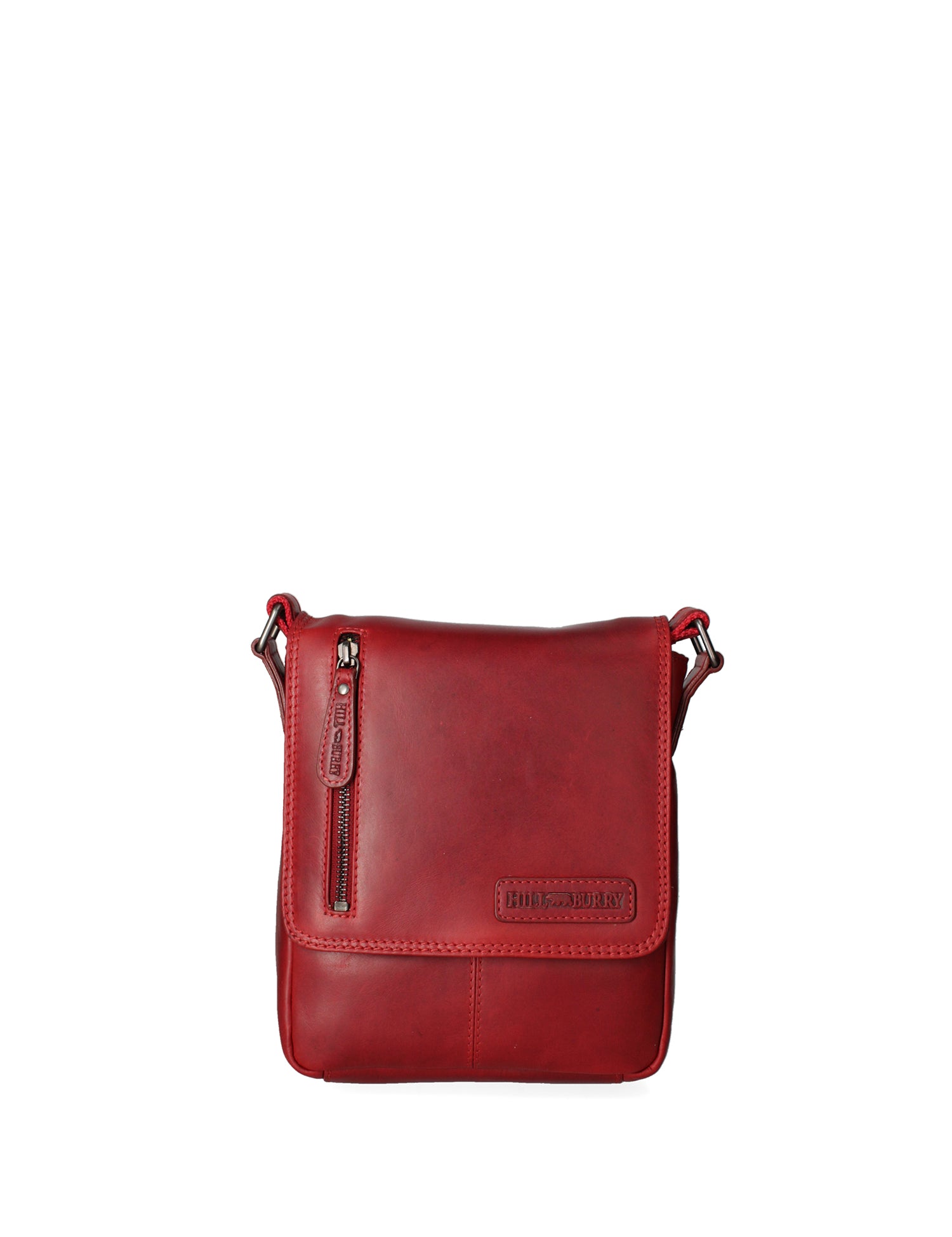 Borsa a tracolla da uomo Vera pelle HIL-3069S-ROSSO Hill Burry