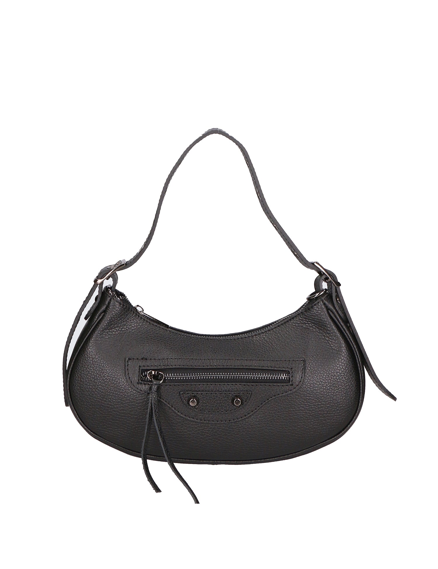 Loredana Borsa a spalla da donna Vera pelle 06548-NERO Gave Lux