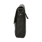 Borsa a tracolla uomo in vera pelle RFID HILB-2089WASH-NERO Hill Burry