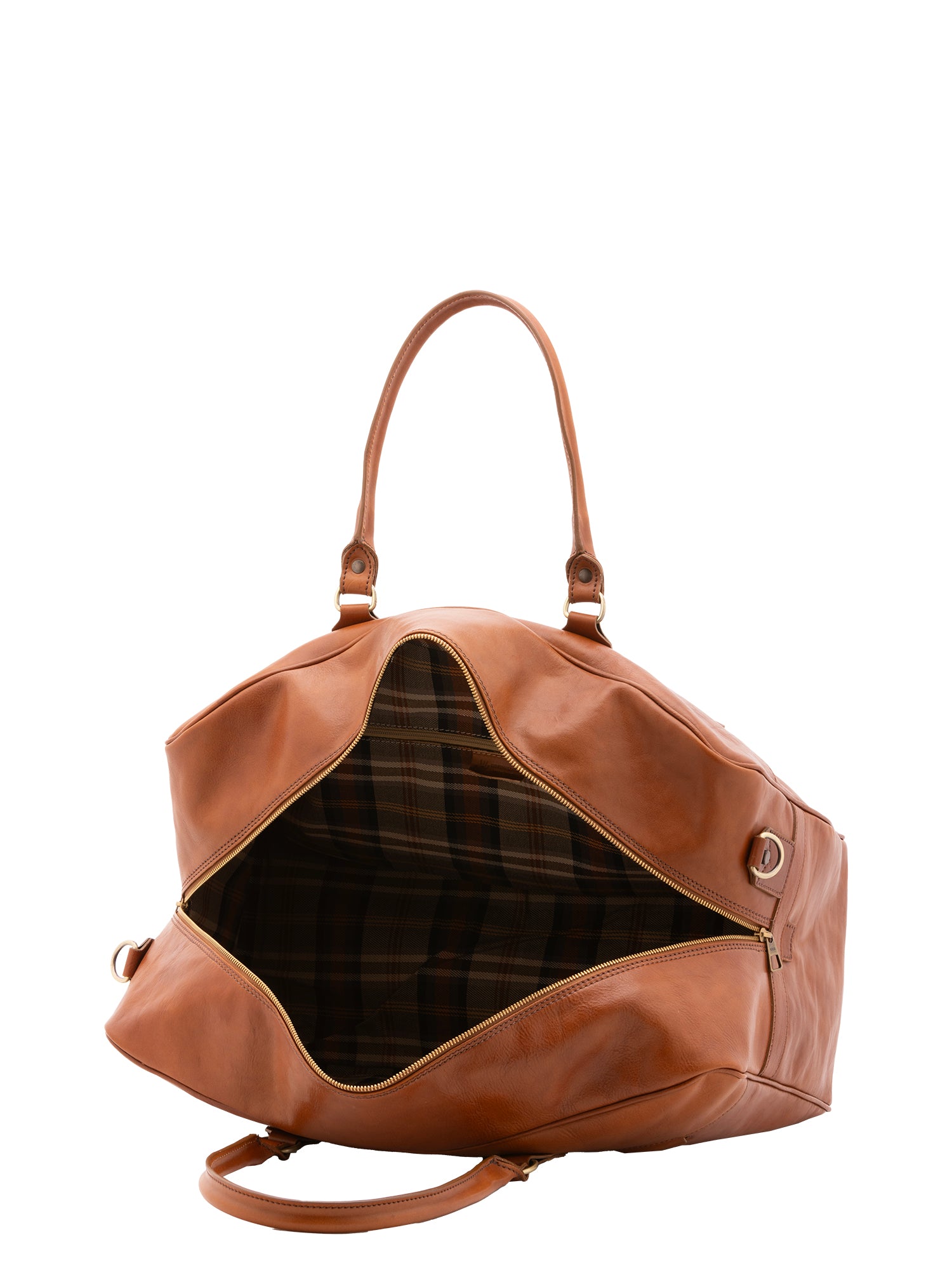 Borsa da viaggio unisex vera pelle 100% cotone 4562-MIELE Alessia Firenze