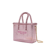 Borsa a mano da donna 100% Pvc FLAT GLAS S-FUXIA STRASS Marc Ellis