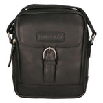 Borsa a tracolla da uomo 100% vera pelle HILB-HT06-BLACK NERO Hill Burry