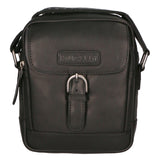 Borsa a tracolla da uomo 100% vera pelle HILB-HT06-BLACK NERO Hill Burry