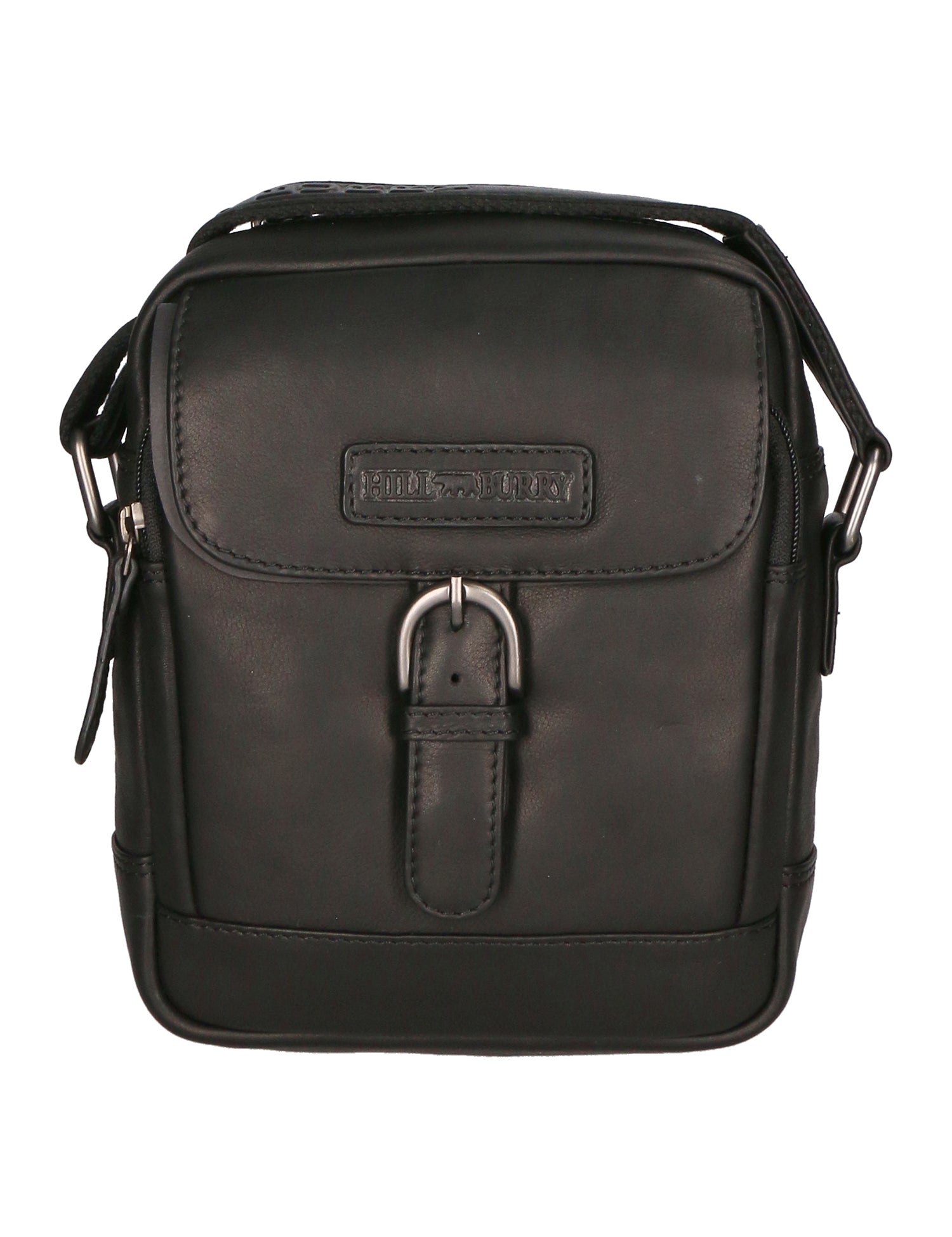 Borsa a tracolla da uomo 100% vera pelle HILB-HT06-BLACK NERO Hill Burry