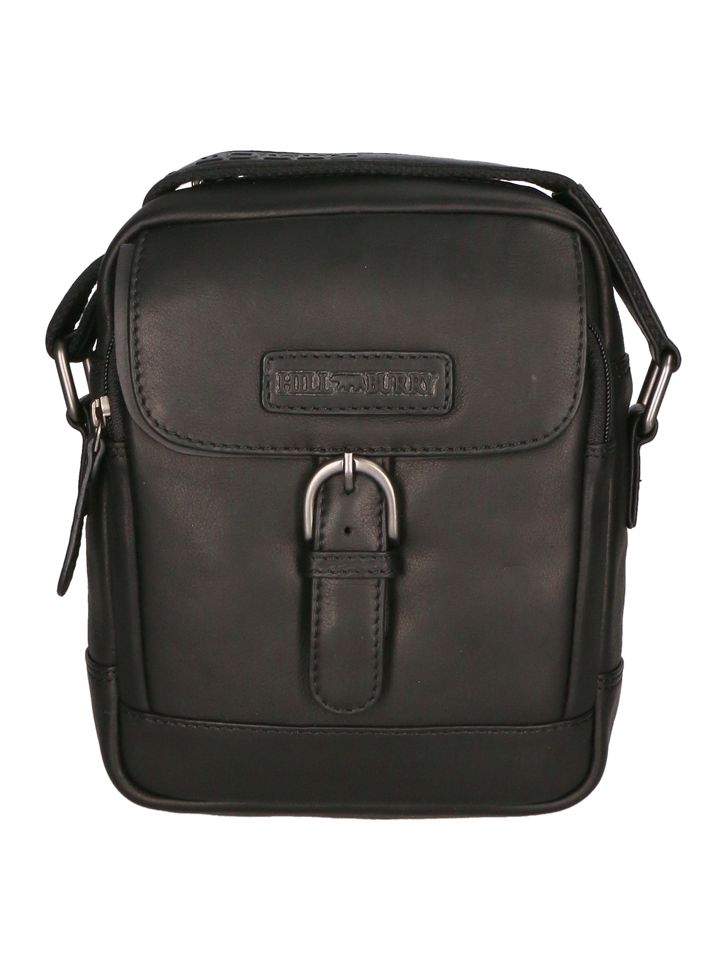 Borsa a tracolla da uomo 100% vera pelle HILB-HT06-BLACK NERO Hill Burry