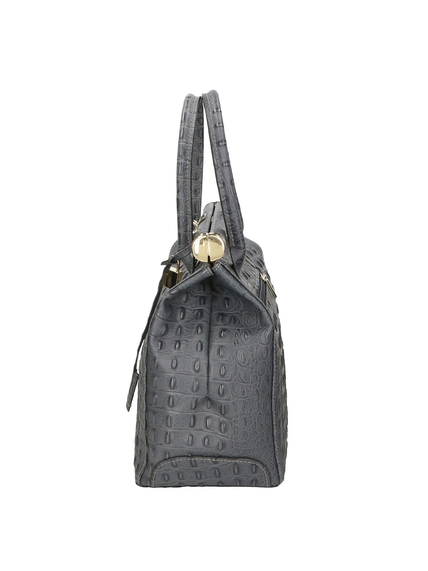 Deborah Borsa a mano da donna Pelle Croco Stampata 7727-C16 GRIGIO Gave Lux