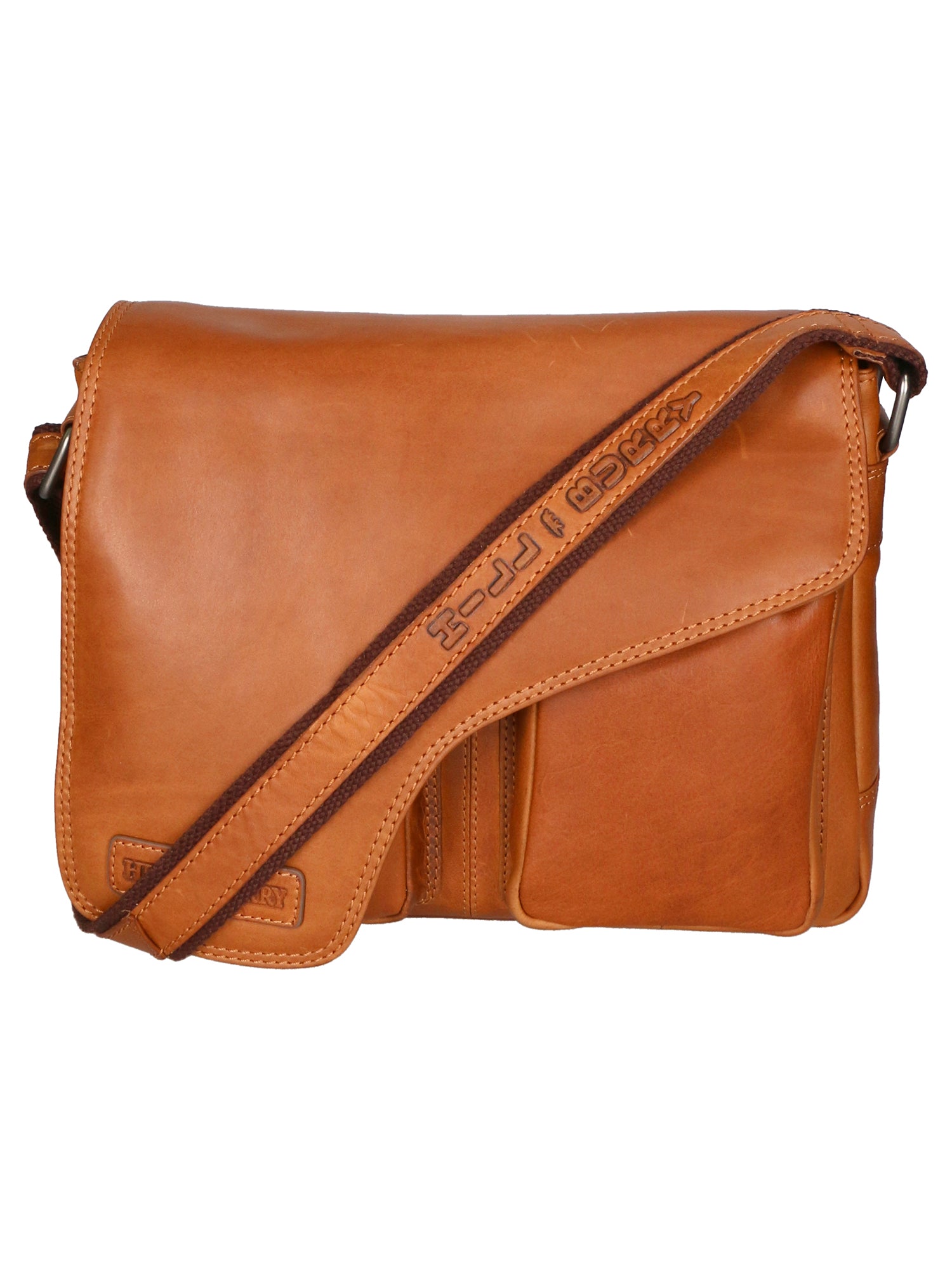 Borsa a tracolla da uomo 100% vera pelle HILB-3062B-CUOIO Hill Burry