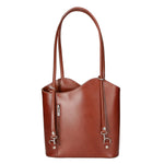 Fabiola Borsa a spalla da donna 100% pelle 9039-MARRONE BROWN Gave Lux
