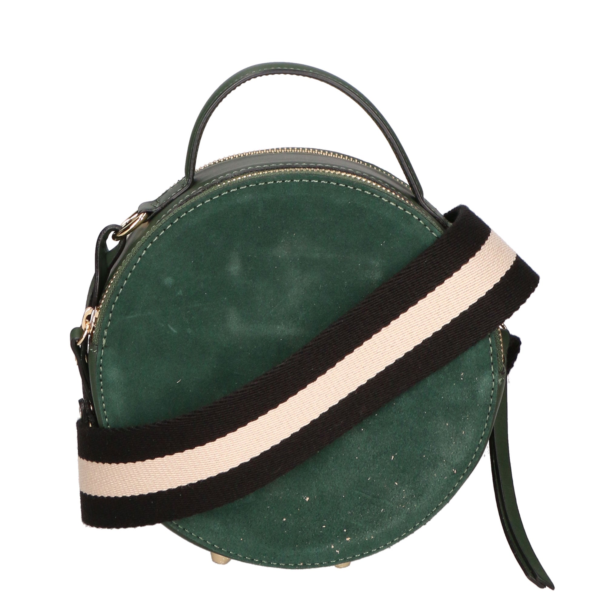 Borsa a mano da donna Pelle scamosciata e ruga MYB-6021-FW-06058 VERDE My Best Bag