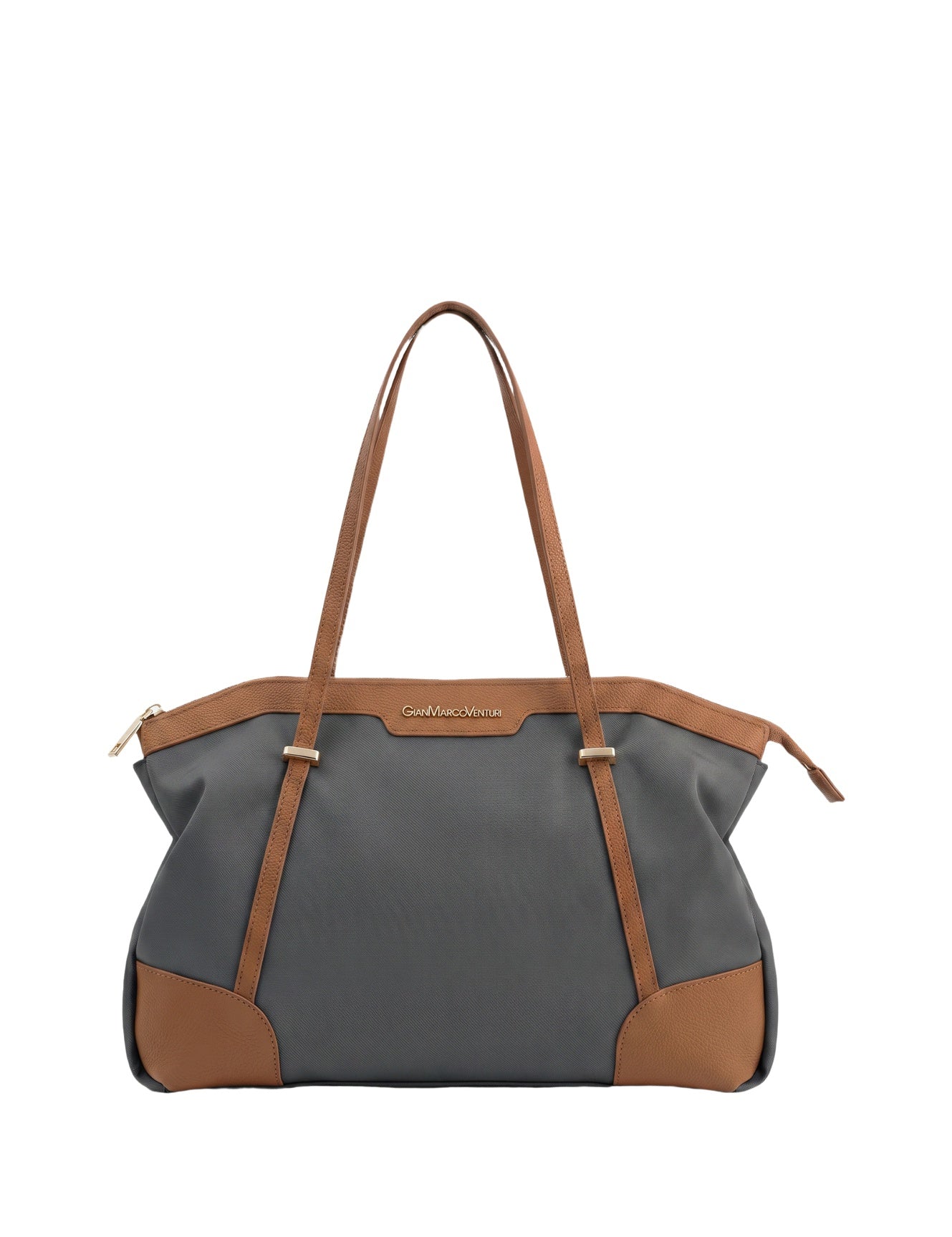 Borsa a Spalla in Pvc Grigio