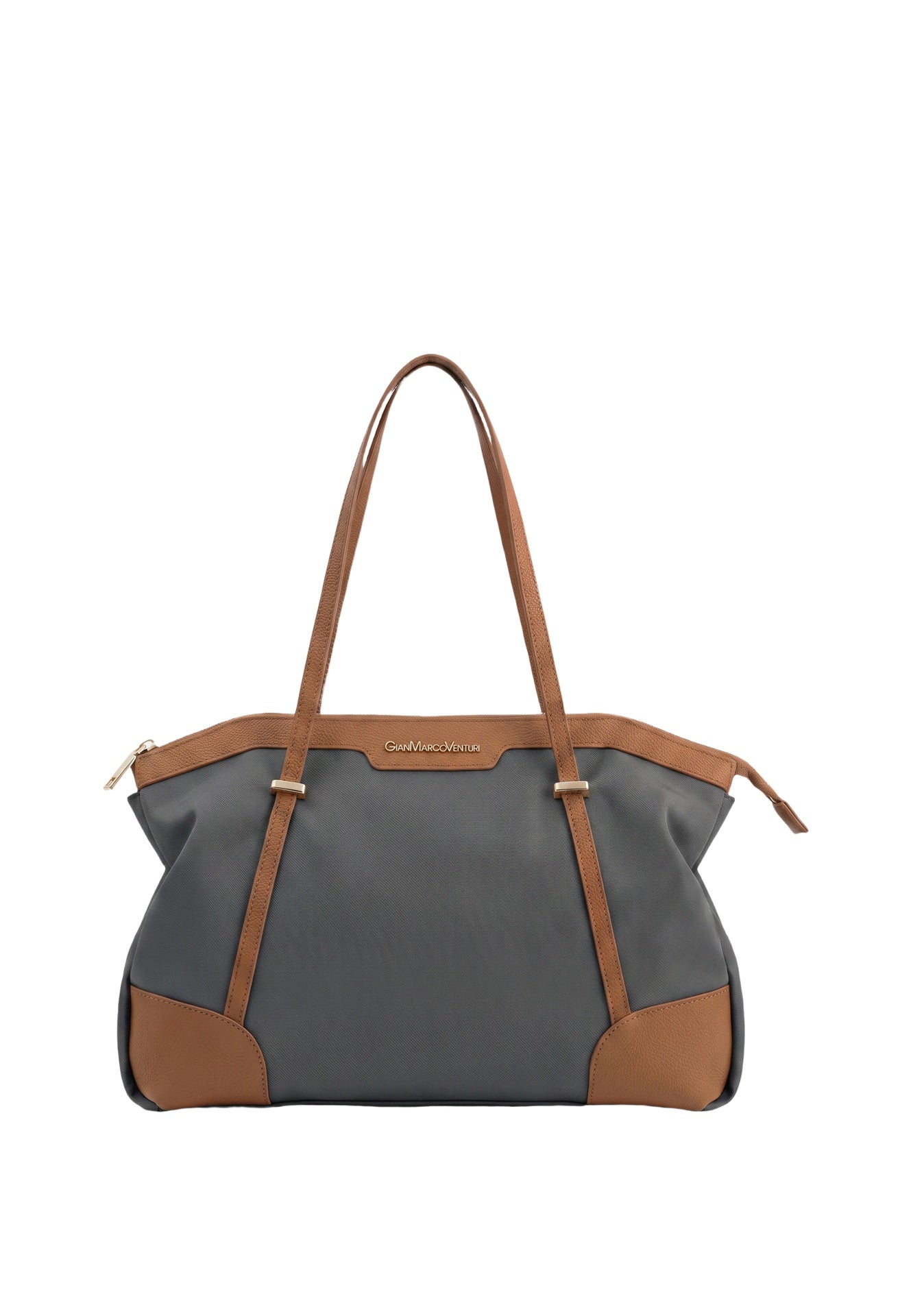 Borsa a Spalla in Pvc Grigio