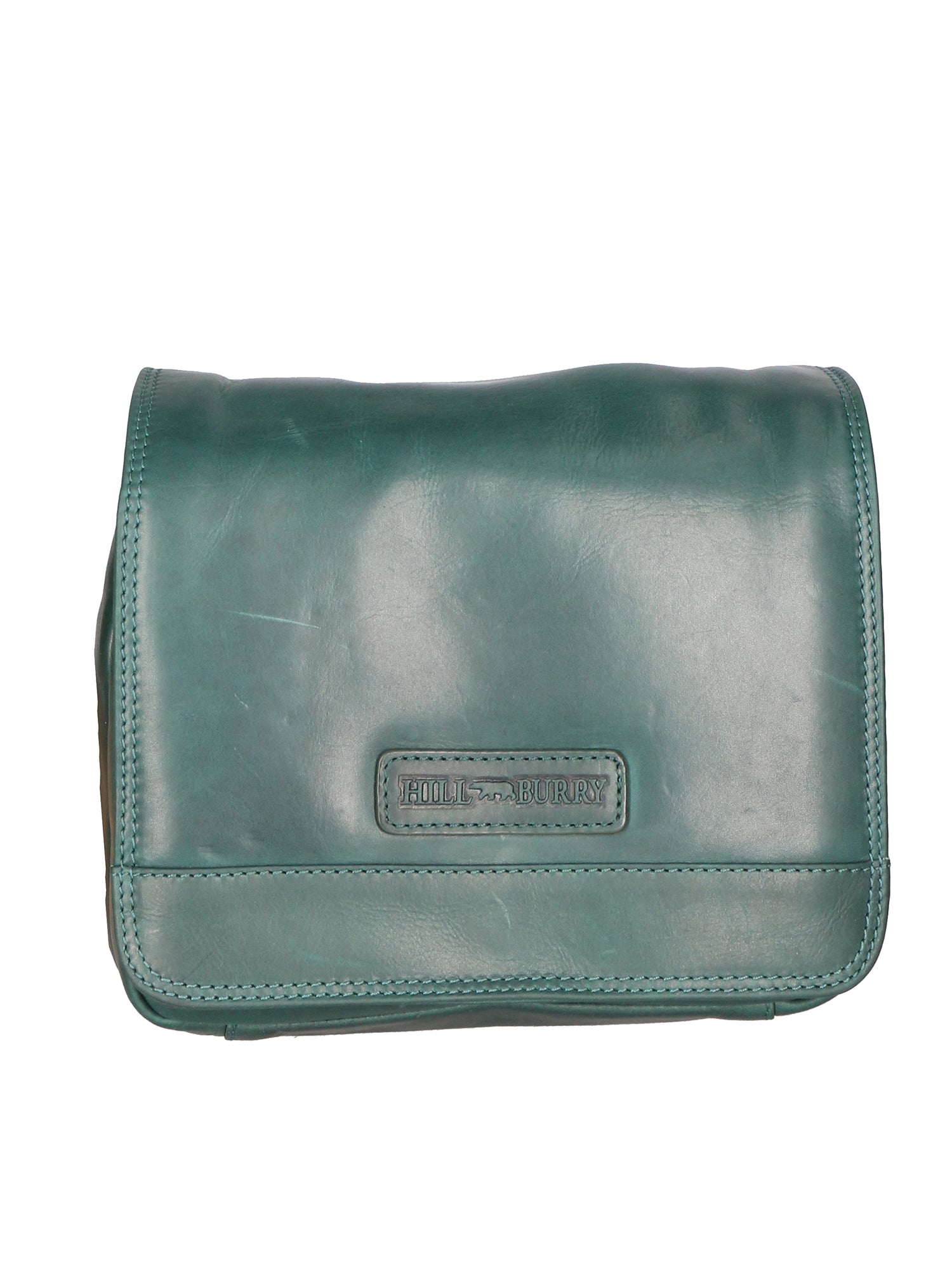 Borsa a tracolla da uomo 100% vera pelle HILB-3201-PETROLIO Hill Burry