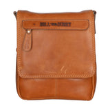 Borsa a tracolla da uomo in vera pelle RFID HILB-6155-CUOIO Hill Burry