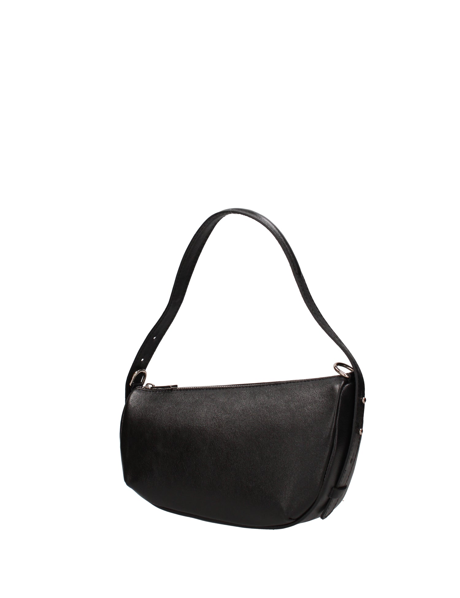 Borsa a spalla da donna Vera pelle e metallo 07228-L022 NERO Roberta Rossi