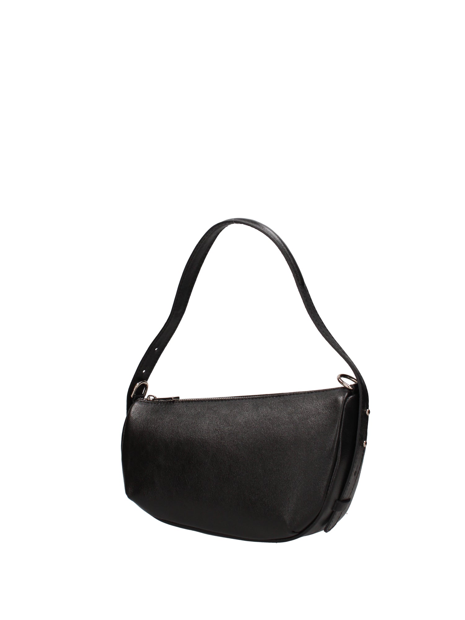 Borsa a spalla da donna Vera pelle e metallo 07228-L022 NERO Roberta Rossi