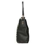 Asia Borsa a spalla da donna Vera pelle 05475-ZEBRA BIANCO NERO Gave Lux