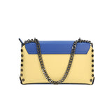 Vera pelle 8641-GIALLO+BLU Borsa a tracolla da donna Evanthe Pro Gave Lux