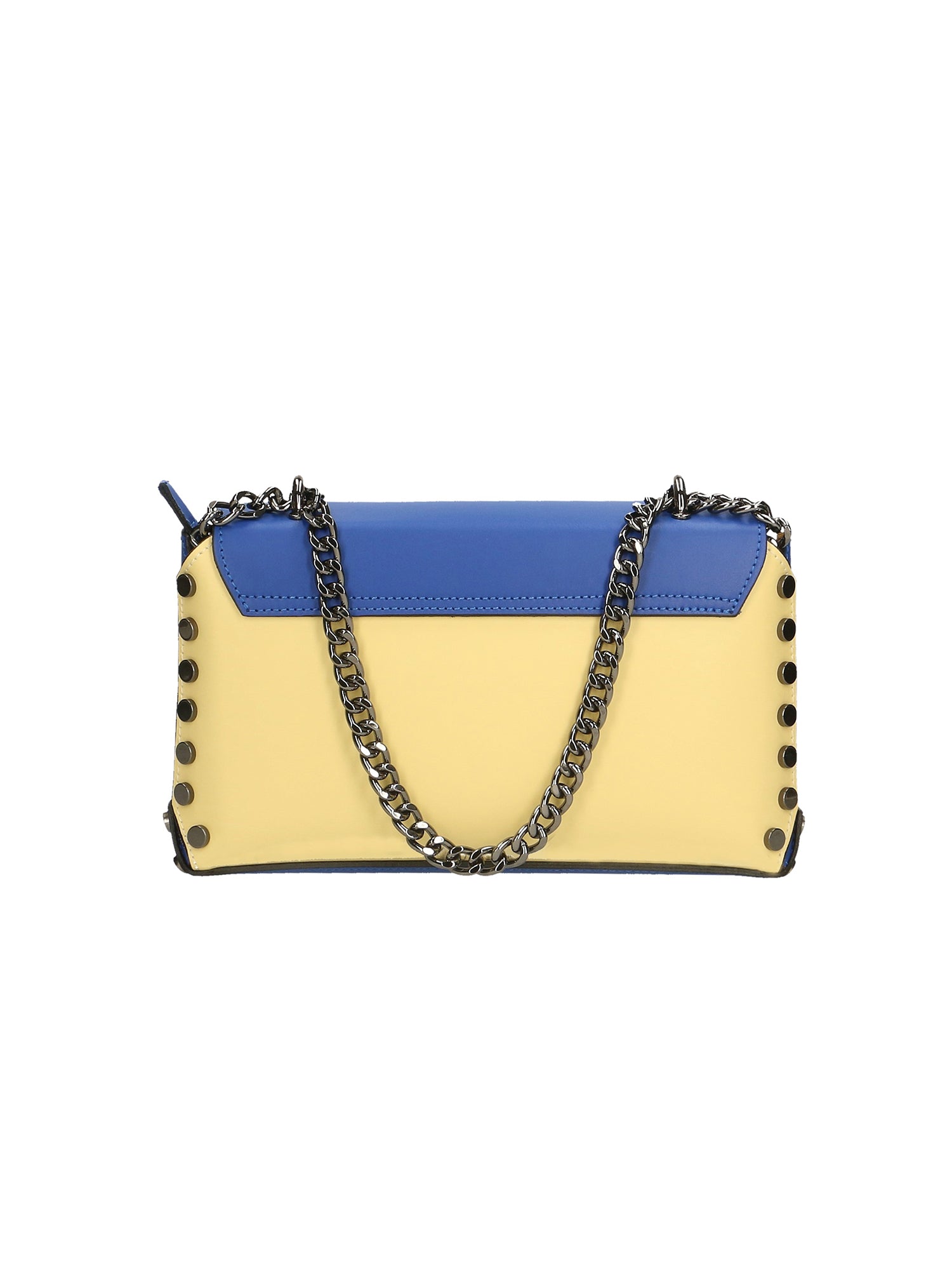 Vera pelle 8641-GIALLO+BLU Borsa a tracolla da donna Evanthe Pro Gave Lux