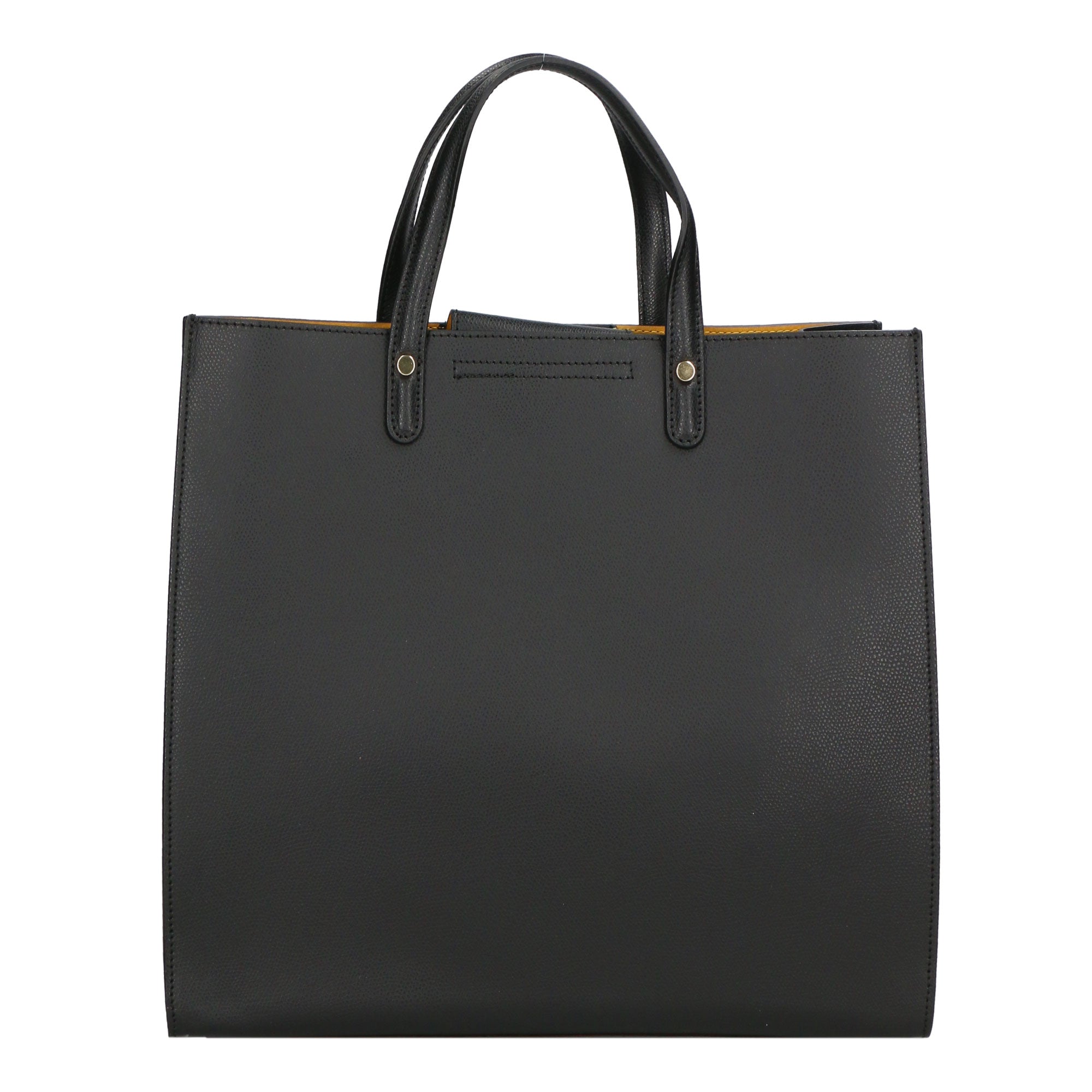 Borsa a mano da donna 100% pelle artigianale MYB-6015-FW-P 636 NERO BLACK My Best Bag