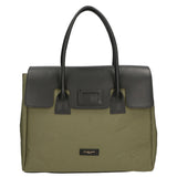 Borsa a mano da donna Vera pelle e cotone MYB-7038-SS-104 MILITARE My Best Bag