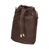 Angela Women's Genuine Leather Hobo Bag Made in Italy 20x16x7 cm