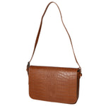 Azzurra Borsa a spalla da donna Vera pelle croco 05699-C17 CUOIO COGNAC Gave Lux