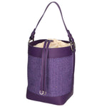 Borsa a secchiello da donna Misto pelle e tessuto MYB-05165-SS-307+S45 VIOLA My Best Bag