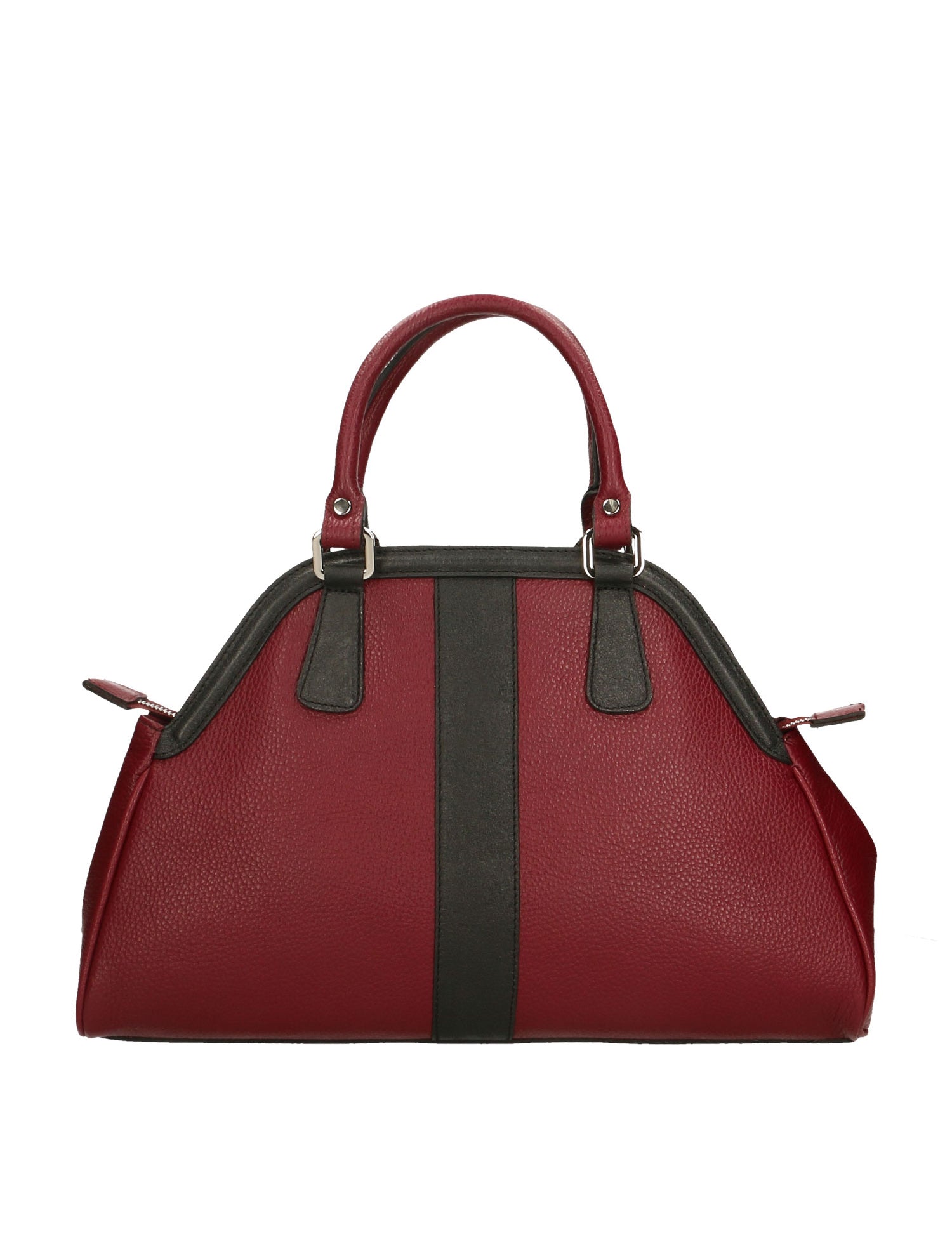 Emeraude Borsa a mano da donna Vera Pelle 6710-BORDO+NERO Gave Lux