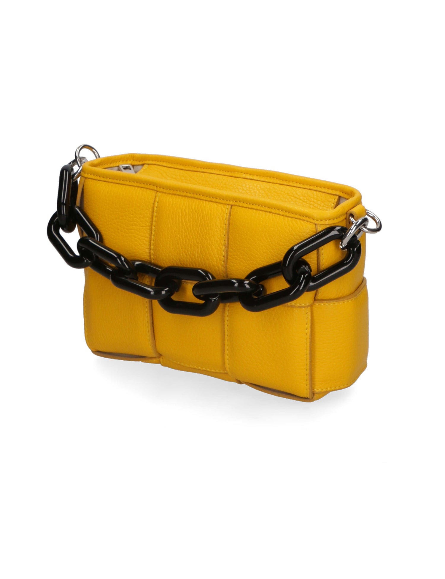 Aida Borsa a mano da donna Vera pelle 04722-D04 GIALLO YELLOW Gave Lux