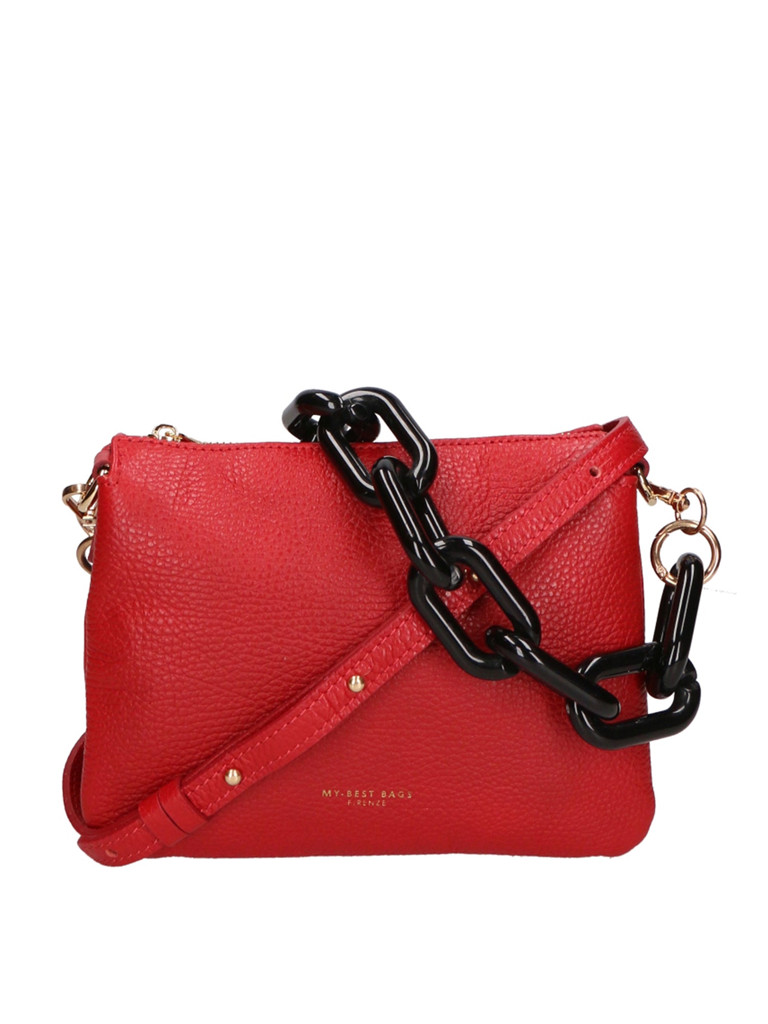 Borsa a spalla da donna Vera pelle italiana MYB-8020-FW-ROSSO My Best Bag