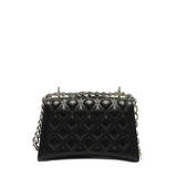 Borsa a mano da donna 100% Pvc FLAT RHOMBUS S-BLACK + SILVER Marc Ellis