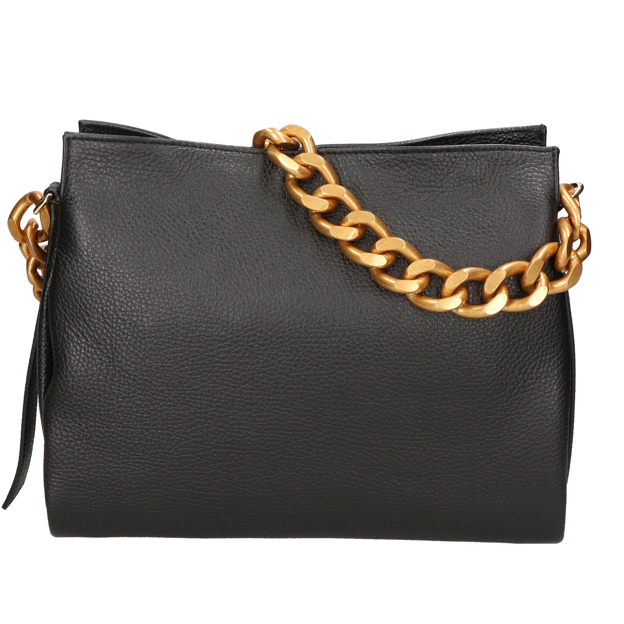 Ilda Borsa a spalla da donna Vera pelle 06110-D28 NERO BLACK Gave Lux