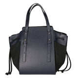 Borsa a mano da donna Vera pelle e suede MYB-8032-FW-07065 BLU+D26 BLU NOTTE My Best Bag
