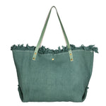 Agnese Borsa Shopper da donna Cotone e pelle 04649-D96 MENTA  Gave Lux