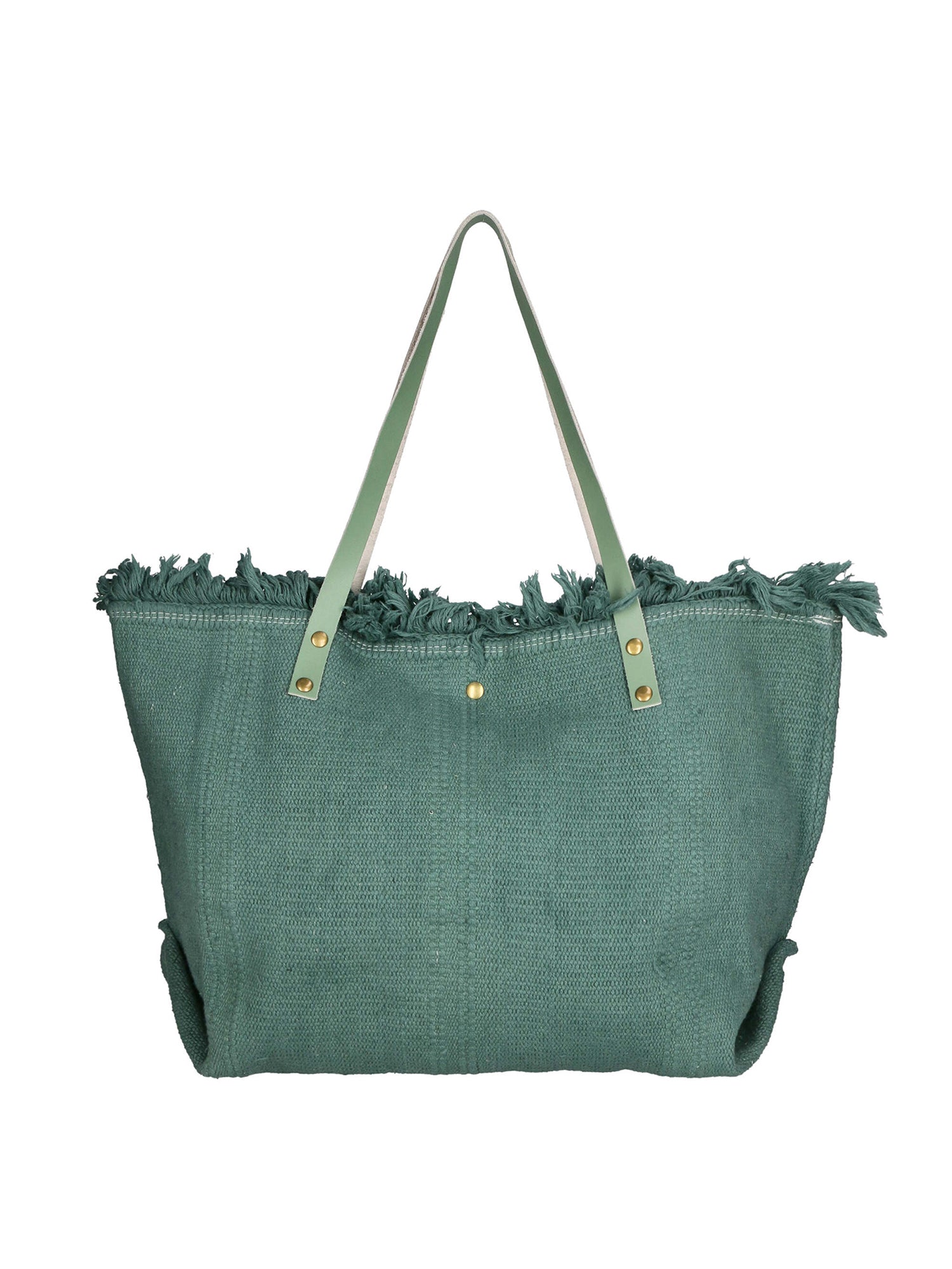 Agnese Borsa Shopper da donna Cotone e pelle 04649-D96 MENTA  Gave Lux