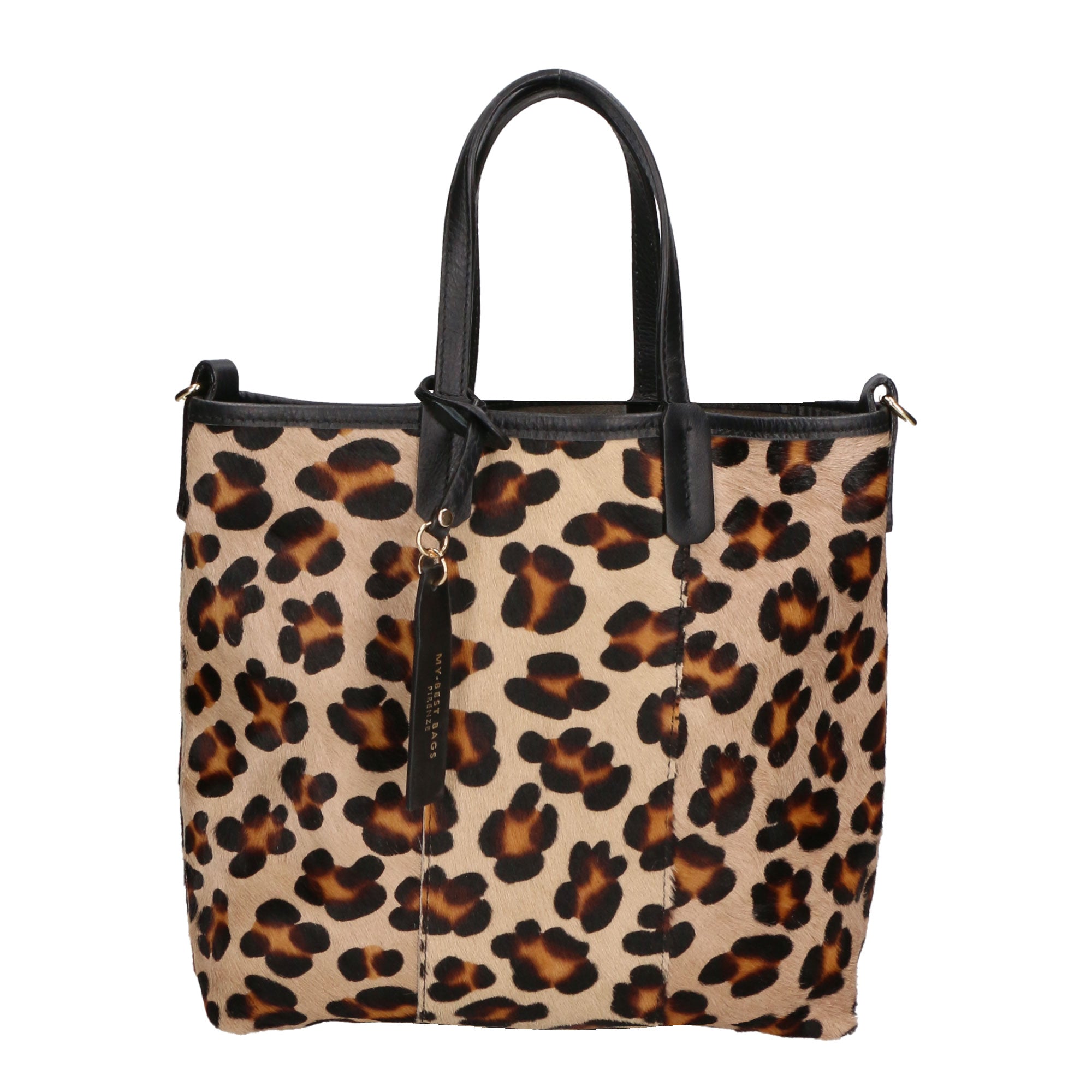 Borsa a mano da donna Vera pelle di cavallino MYB-6038-FW-LEO GRANDE My Best Bag