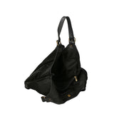 Denise Borsa a spalla da donna Pelle scamosciata stampata 80011-NERO BLACK Gave Lux