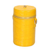 Borsa a spalla da donna Vera pelle coccodrillo MYB-7023-SS-GIALLO My Best Bag