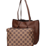 Iridea Borsa a spalla da donna 100% poliuretano B16261-MARRONE Braccialini