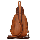 Borsa a tracolla da uomo 100% vera pelle HILB-3110-CUOIO Hill Burry