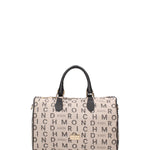 Borsa a mano da donna 100% vera pelle JR-W-1161-TP-BONE + BLACK + GOLD John Richmond