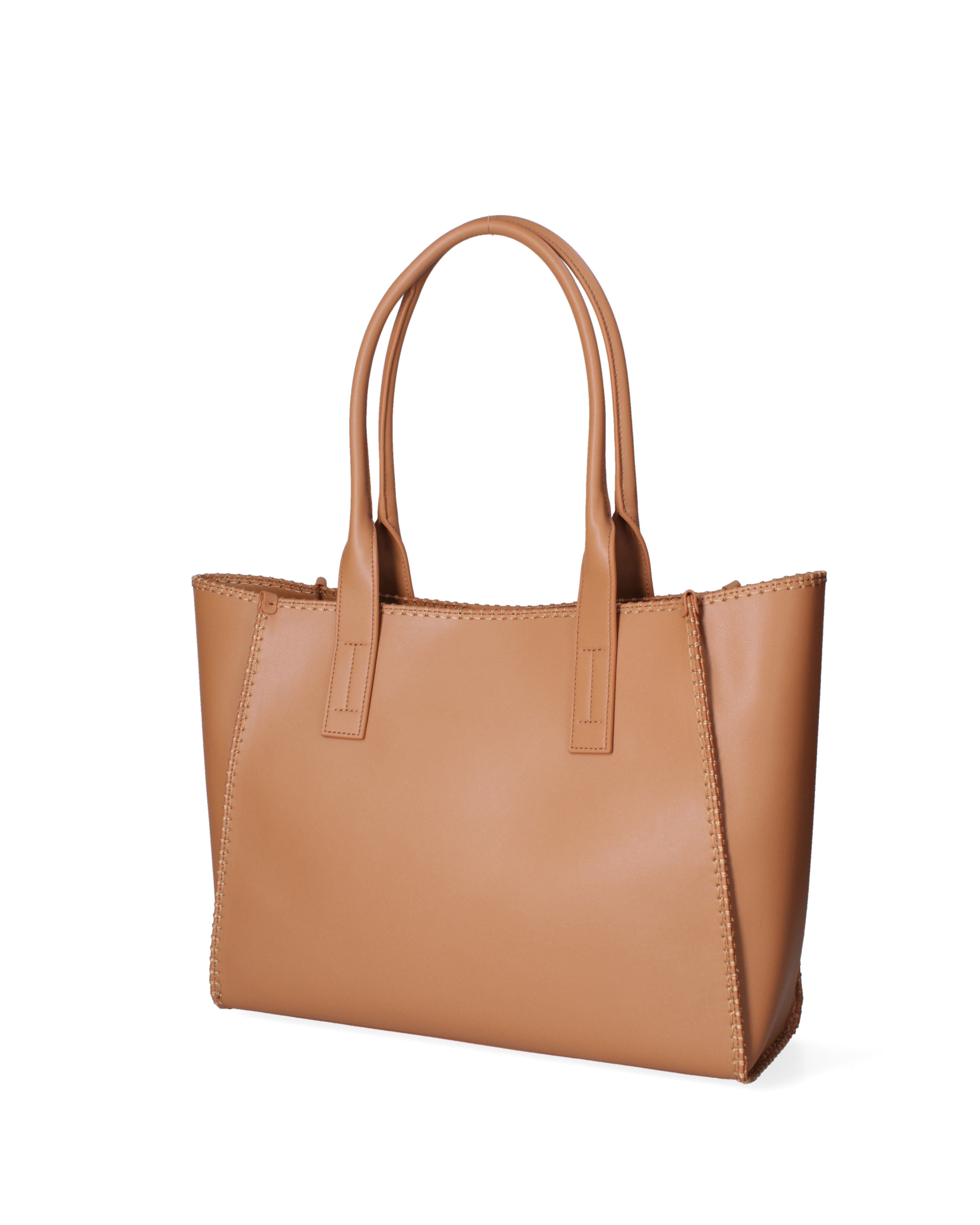 Borsa a spalla da donna 100% pelle riciclata 07225-Cuoio Viola Castellani